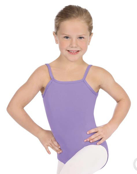 Eurotard 44819C Girls Microfiber Adjustable Camisole Leotard Lilac